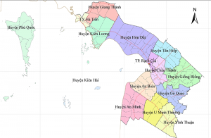 bản đồ hành chính tỉnh Kiên Giang